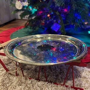 Silver Plated Round Serving Tray